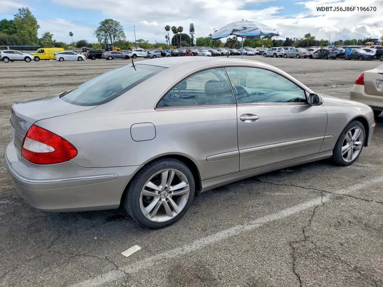 2006 Mercedes-Benz Clk 350 VIN: WDBTJ56J86F196670 Lot: 52401386