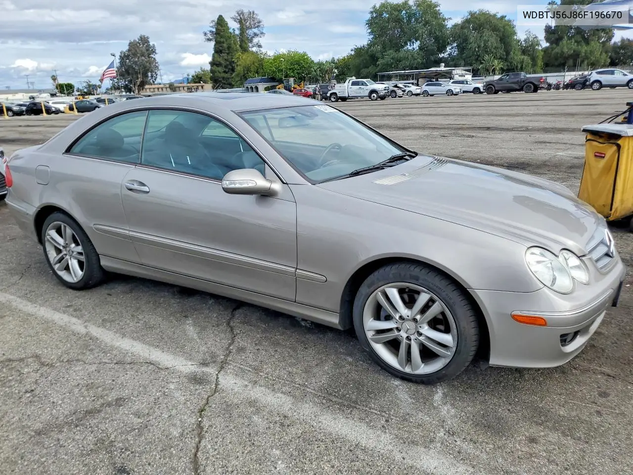 2006 Mercedes-Benz Clk 350 VIN: WDBTJ56J86F196670 Lot: 52401386