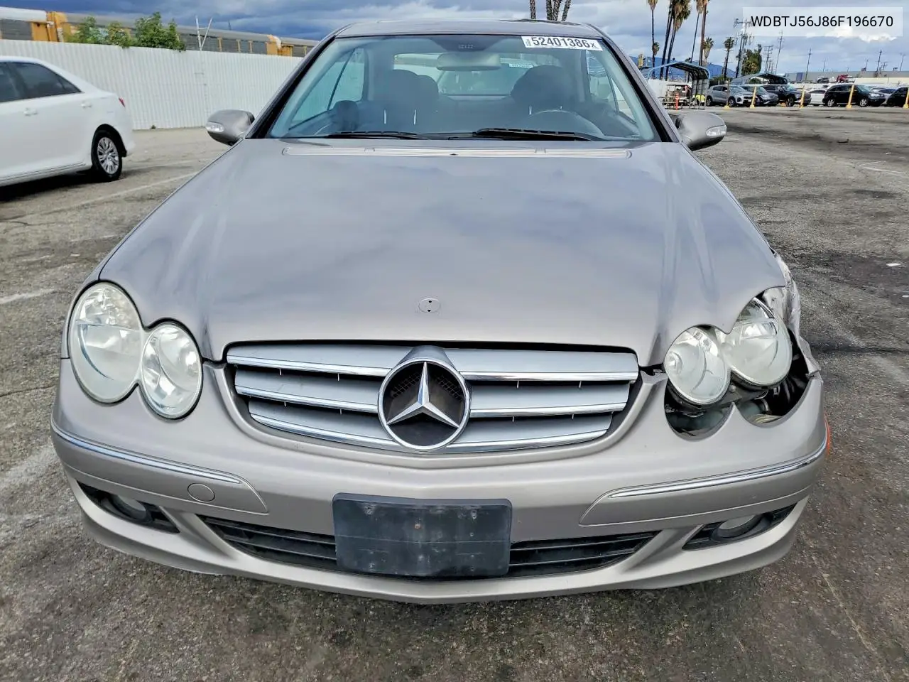2006 Mercedes-Benz Clk 350 VIN: WDBTJ56J86F196670 Lot: 52401386