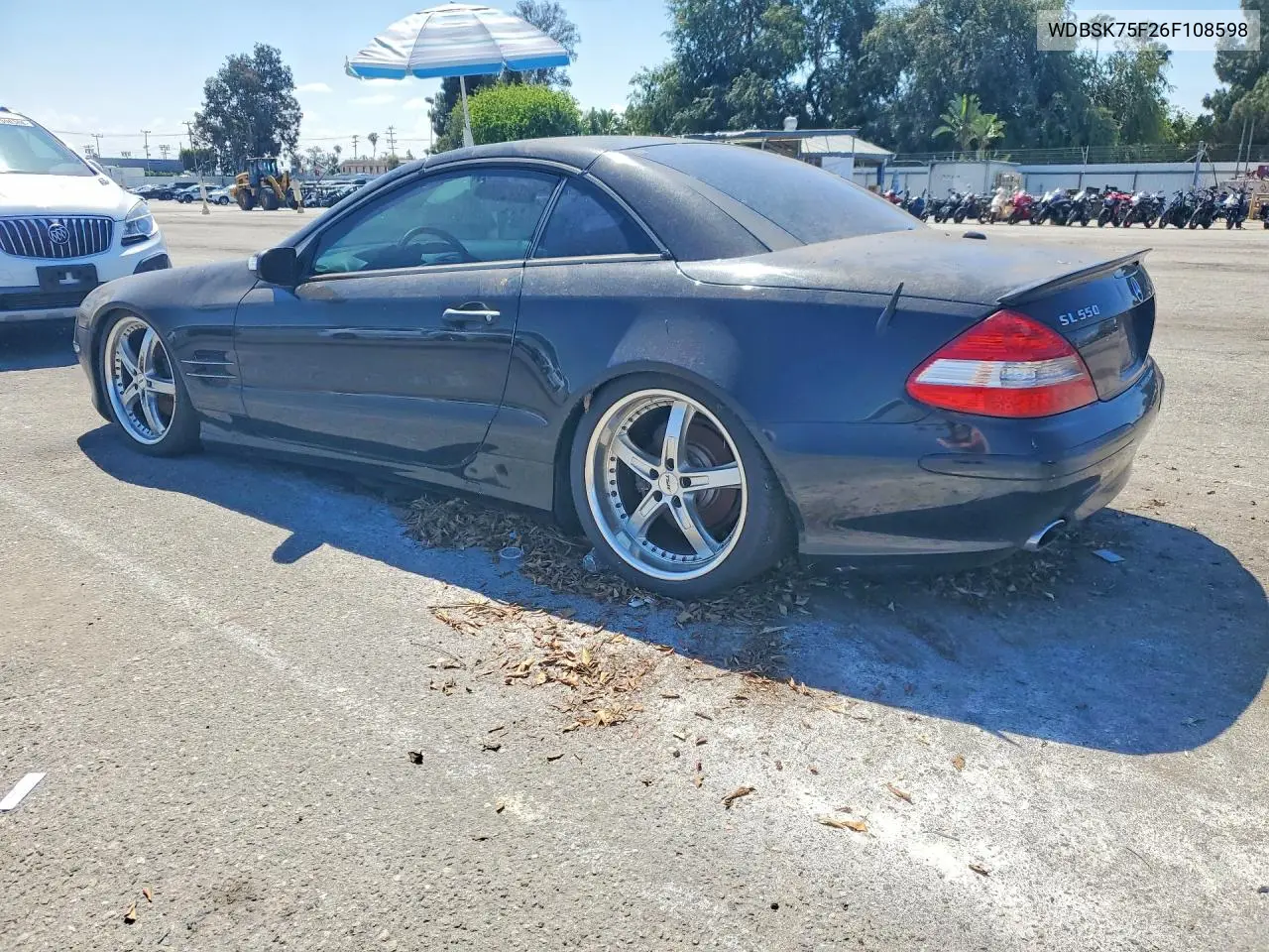 2006 Mercedes-Benz Sl 500 VIN: WDBSK75F26F108598 Lot: 52541796