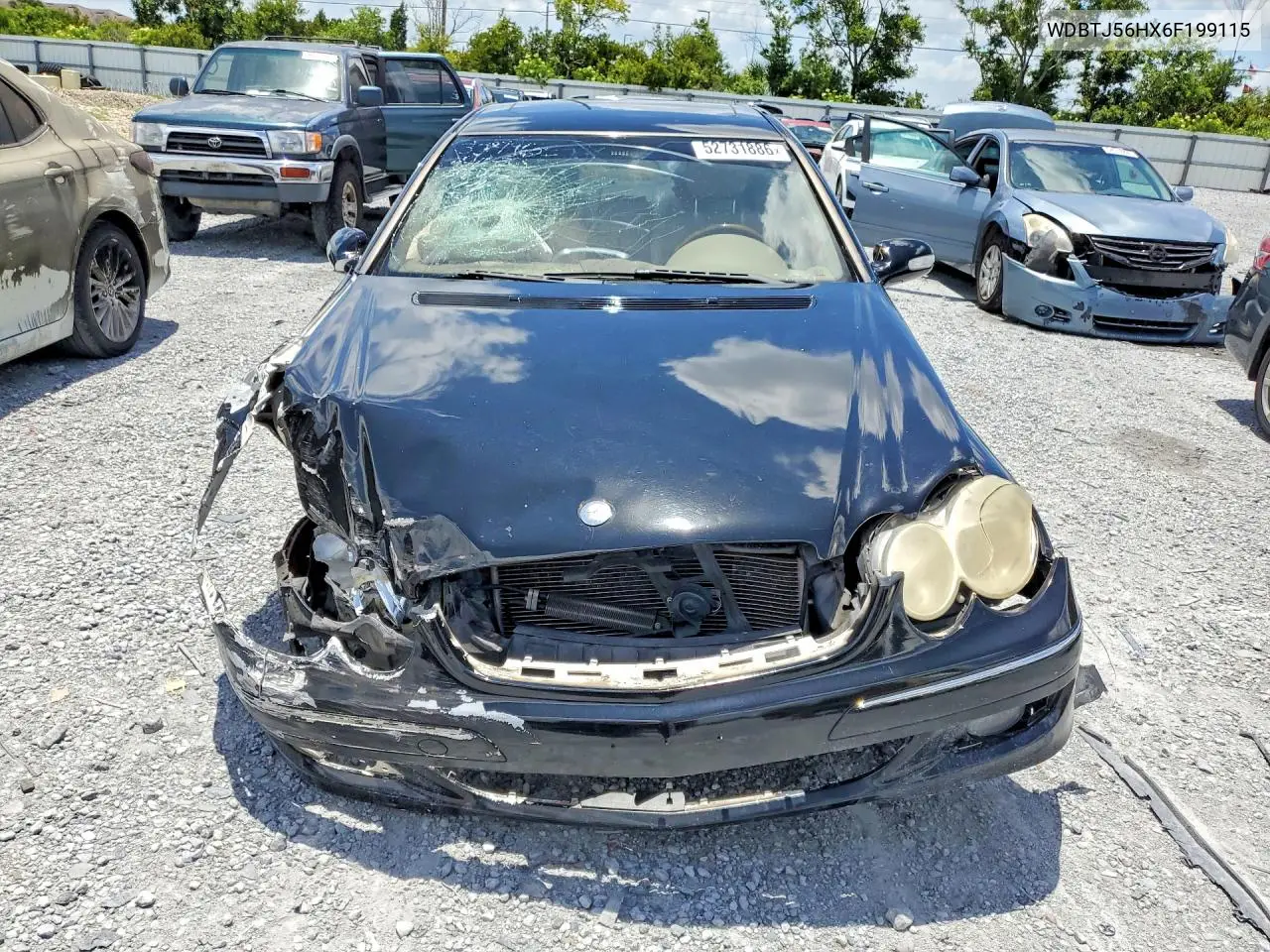 2006 Mercedes-Benz Clk 350 VIN: WDBTJ56HX6F199115 Lot: 52731886