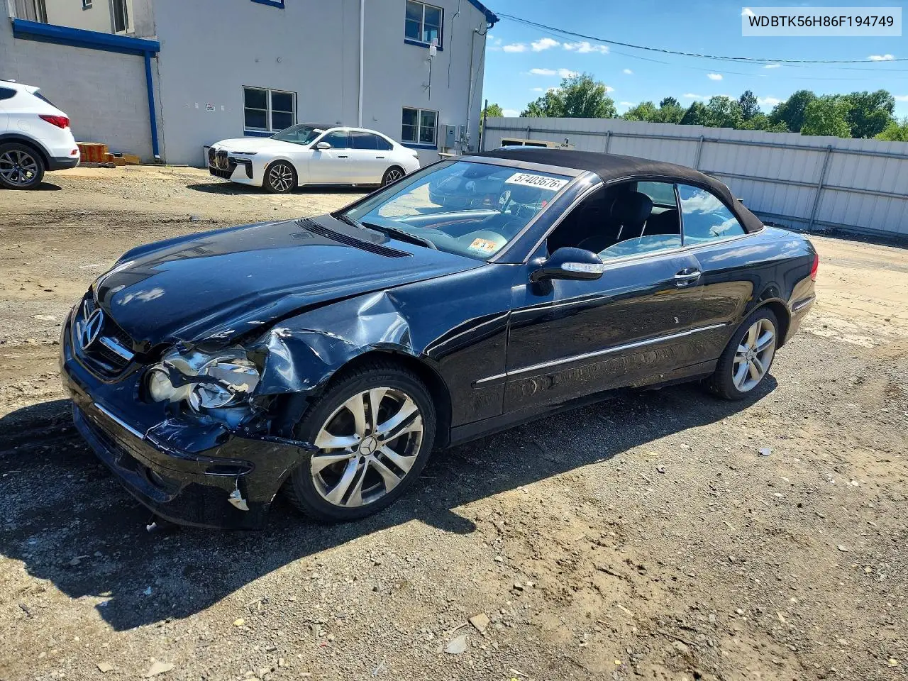 2006 Mercedes-Benz Clk 350 VIN: WDBTK56H86F194749 Lot: 57403676