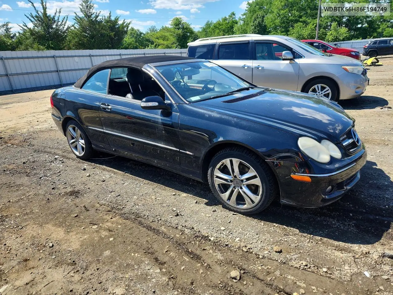 2006 Mercedes-Benz Clk 350 VIN: WDBTK56H86F194749 Lot: 57403676