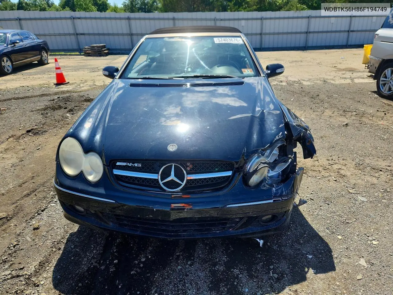 2006 Mercedes-Benz Clk 350 VIN: WDBTK56H86F194749 Lot: 57403676