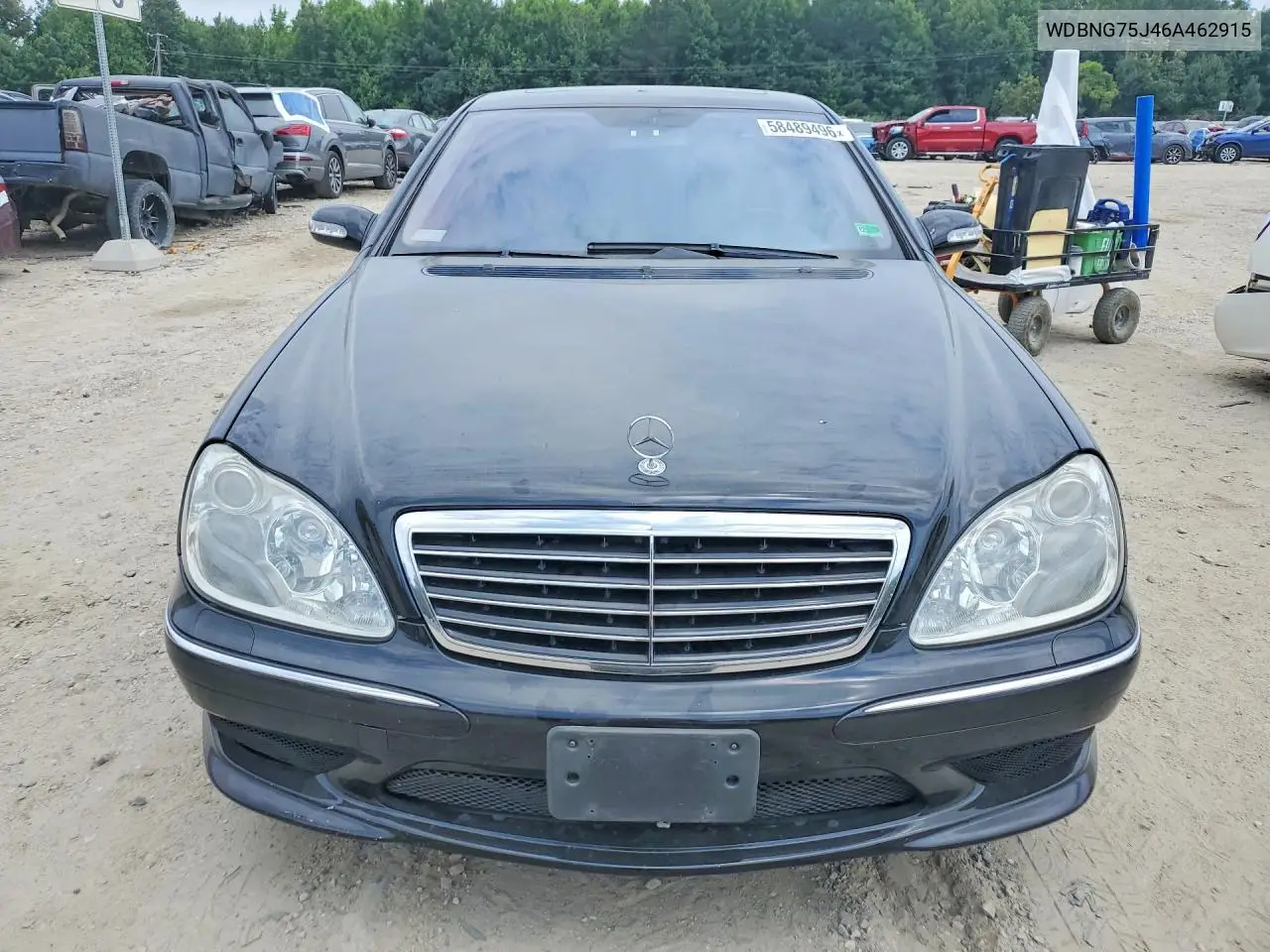 2006 Mercedes-Benz S 500 VIN: WDBNG75J46A462915 Lot: 58489496