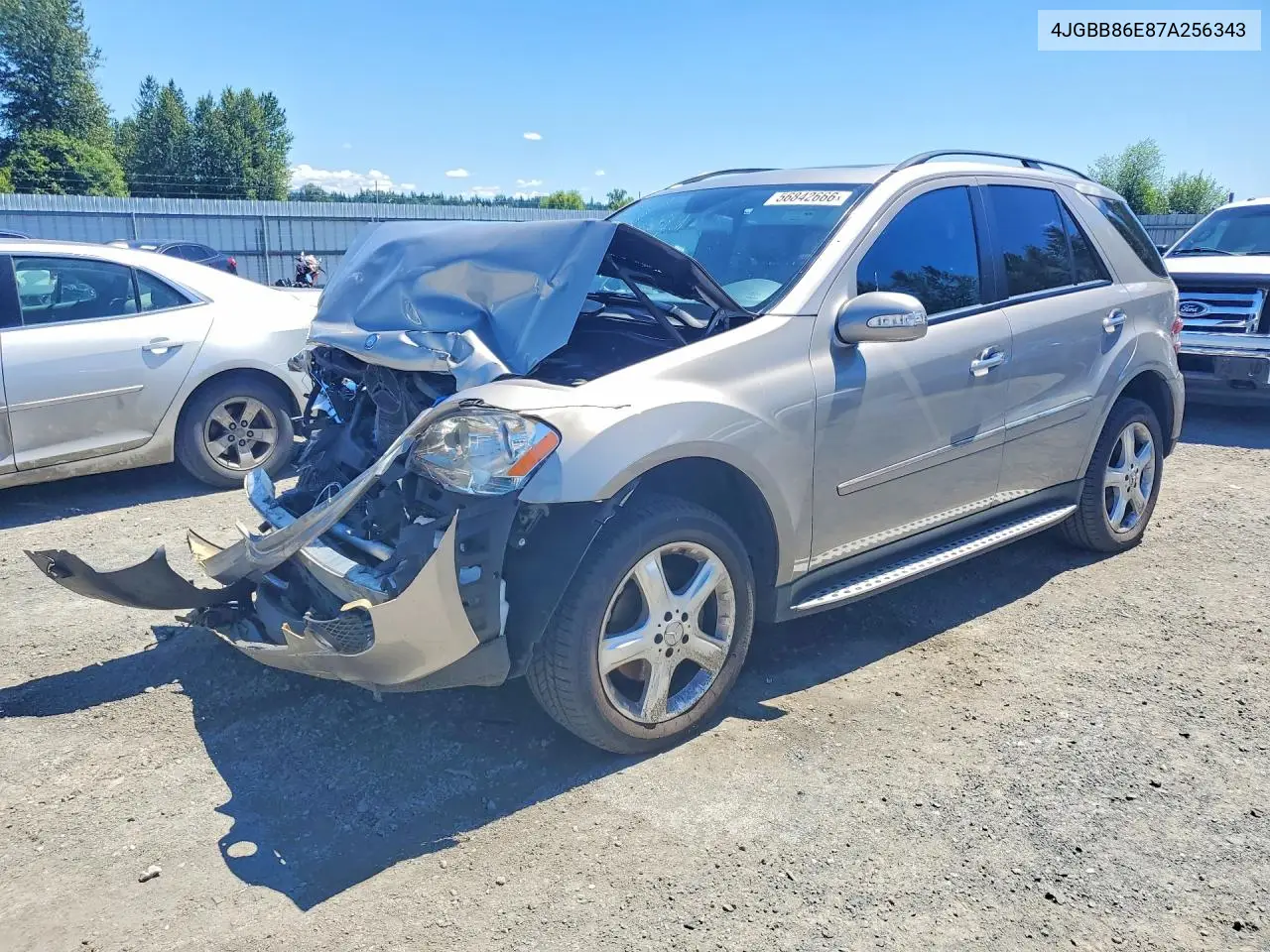 2007 Mercedes-Benz Ml 350 VIN: 4JGBB86E87A256343 Lot: 56842666