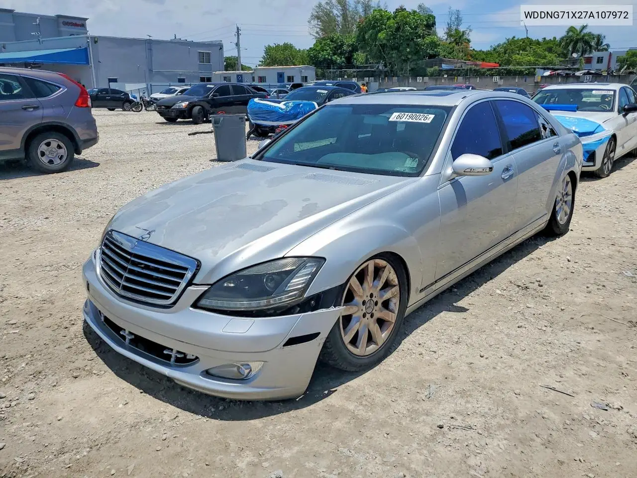 2007 Mercedes-Benz S 550 VIN: WDDNG71X27A107972 Lot: 60190026