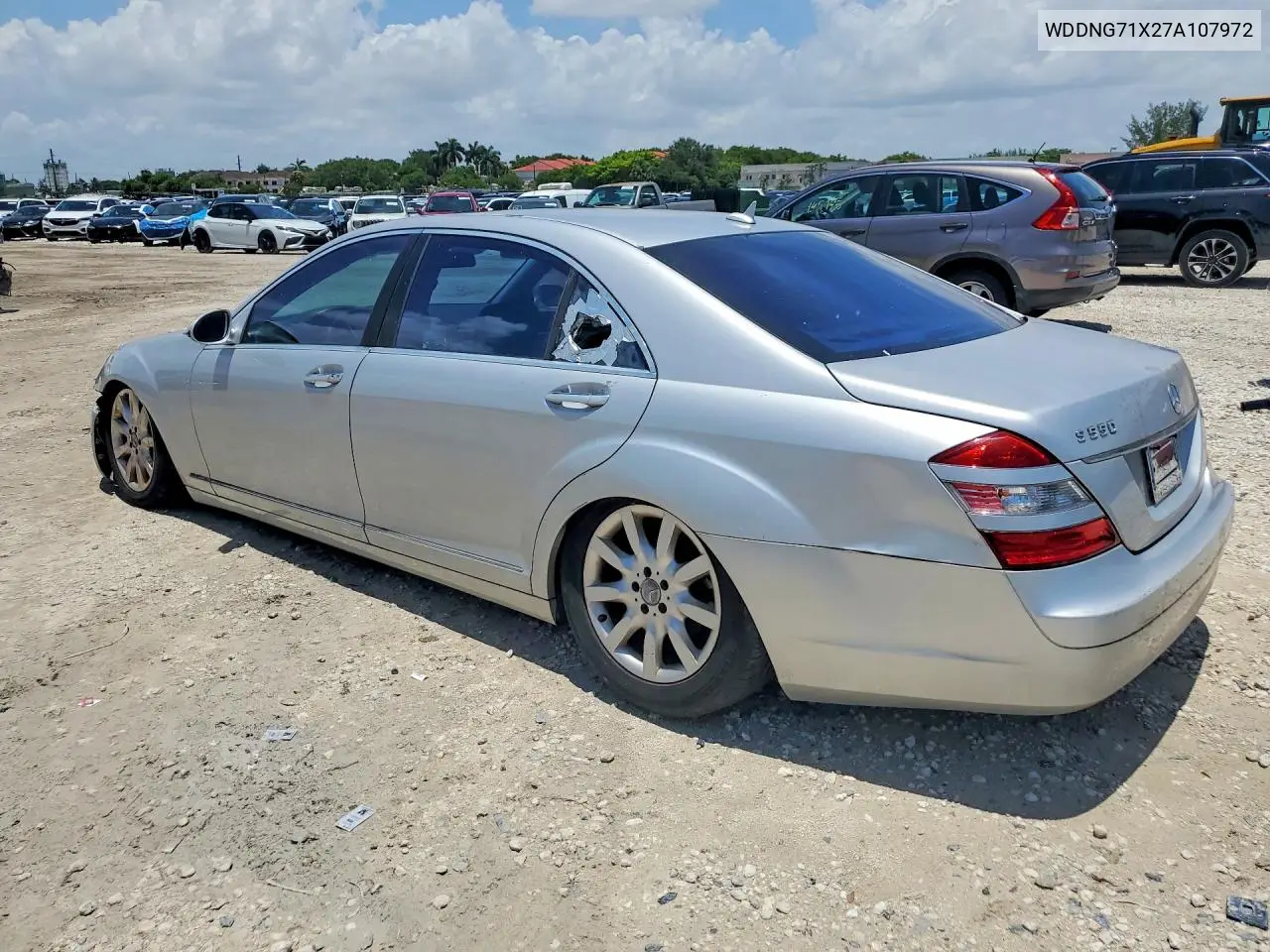 2007 Mercedes-Benz S 550 VIN: WDDNG71X27A107972 Lot: 60190026