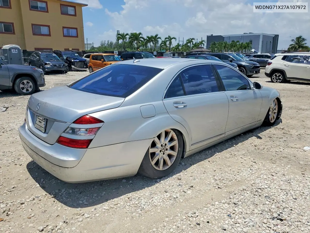 2007 Mercedes-Benz S 550 VIN: WDDNG71X27A107972 Lot: 60190026