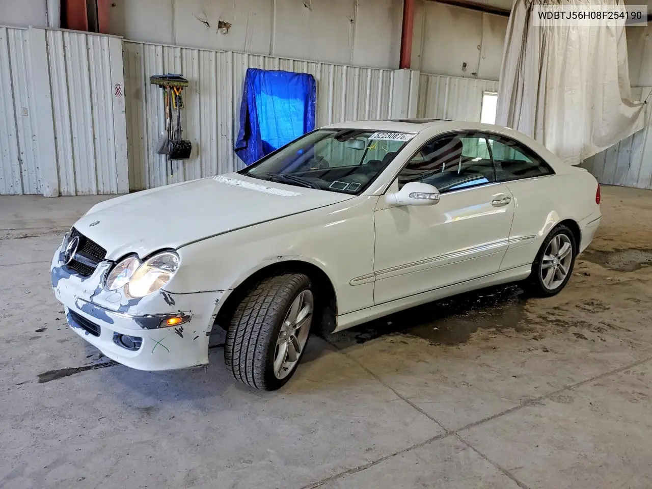 2008 Mercedes-Benz Clk 350 VIN: WDBTJ56H08F254190 Lot: 52230876