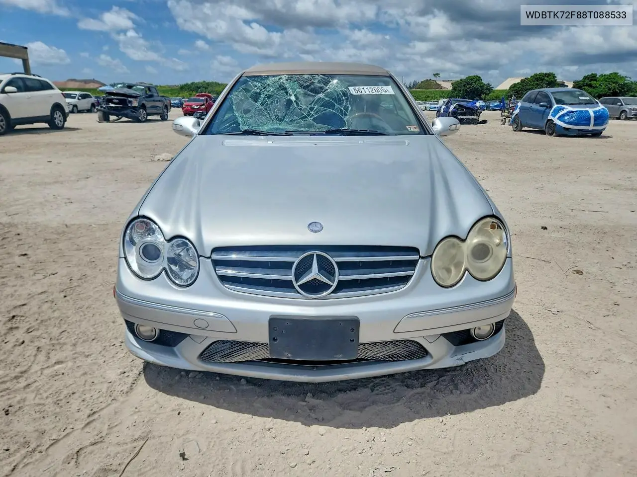 2008 Mercedes-Benz Clk 550 VIN: WDBTK72F88T088533 Lot: 56112006
