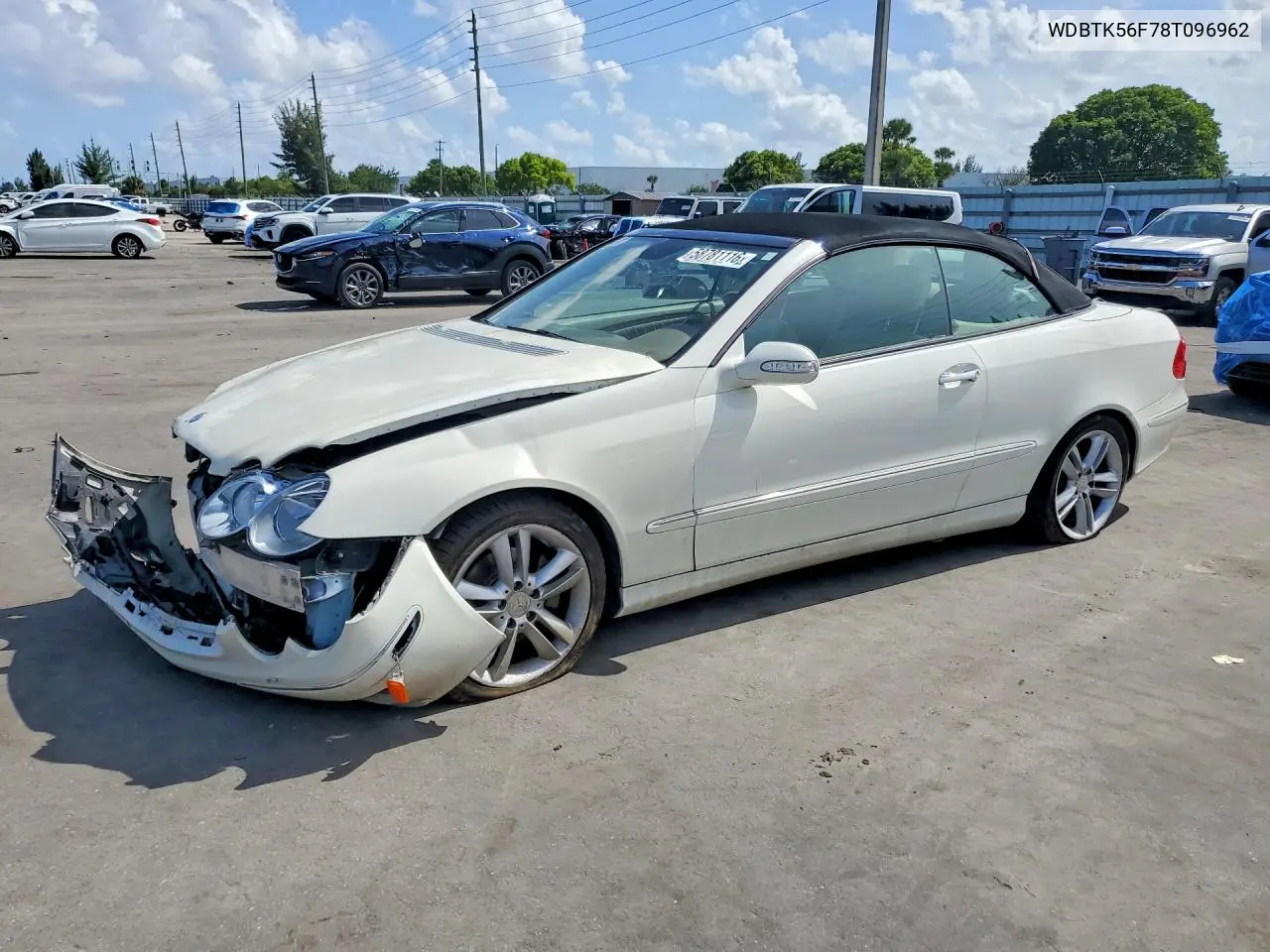 2008 Mercedes-Benz Clk 350 VIN: WDBTK56F78T096962 Lot: 58781116