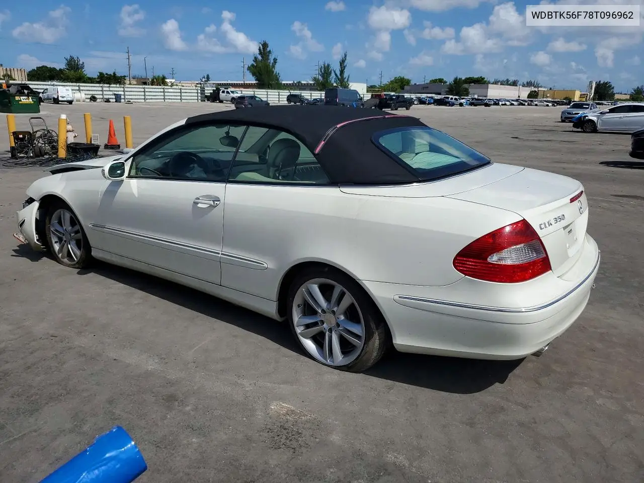 2008 Mercedes-Benz Clk 350 VIN: WDBTK56F78T096962 Lot: 58781116