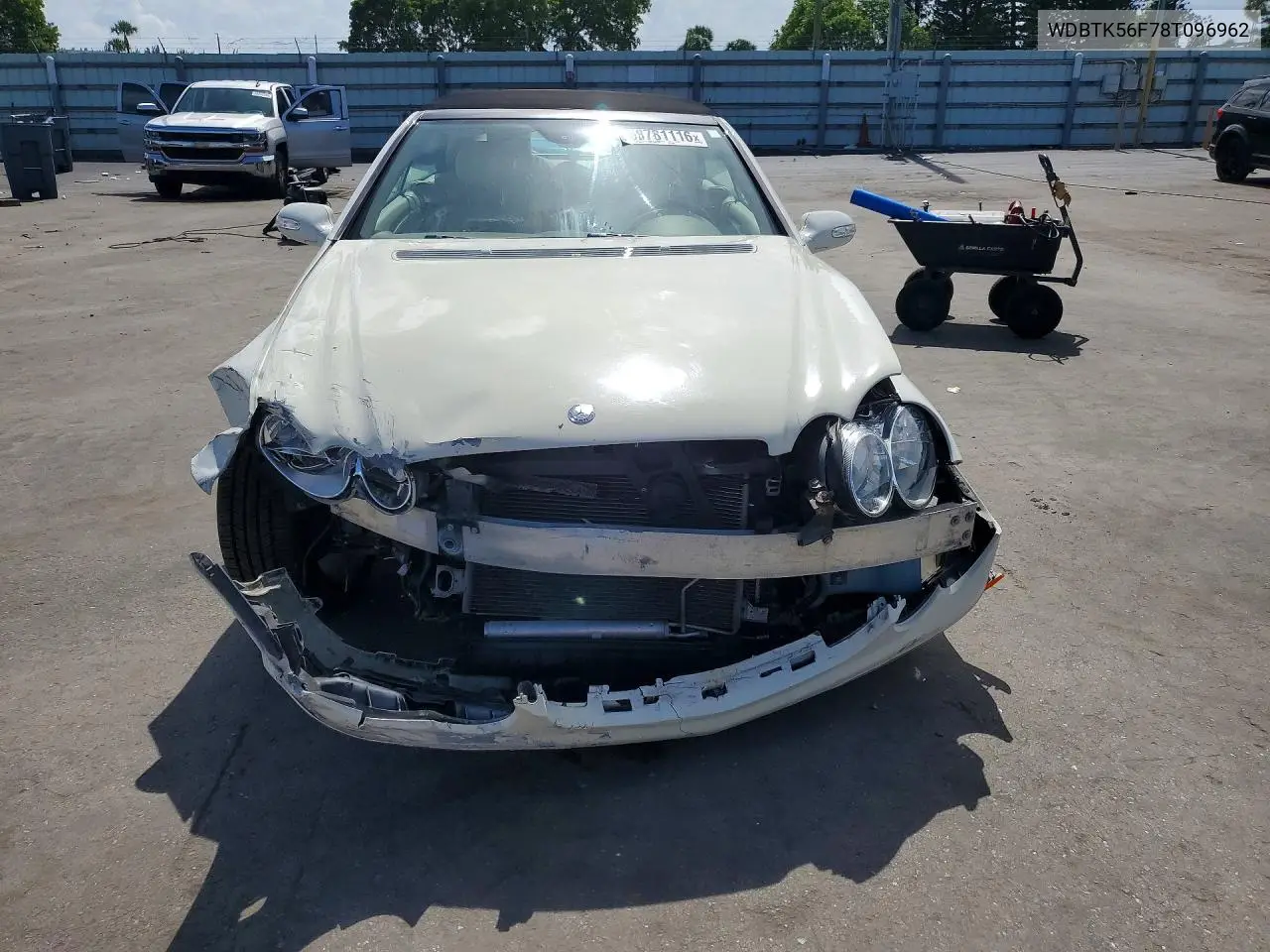 2008 Mercedes-Benz Clk 350 VIN: WDBTK56F78T096962 Lot: 58781116