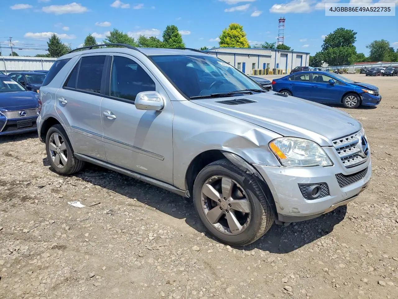 2009 Mercedes-Benz Ml 350 VIN: 4JGBB86E49A522735 Lot: 58487666