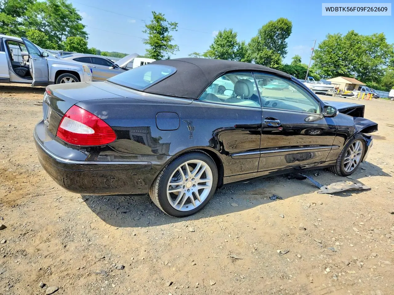2009 Mercedes-Benz Clk 350 VIN: WDBTK56F09F262609 Lot: 59853436