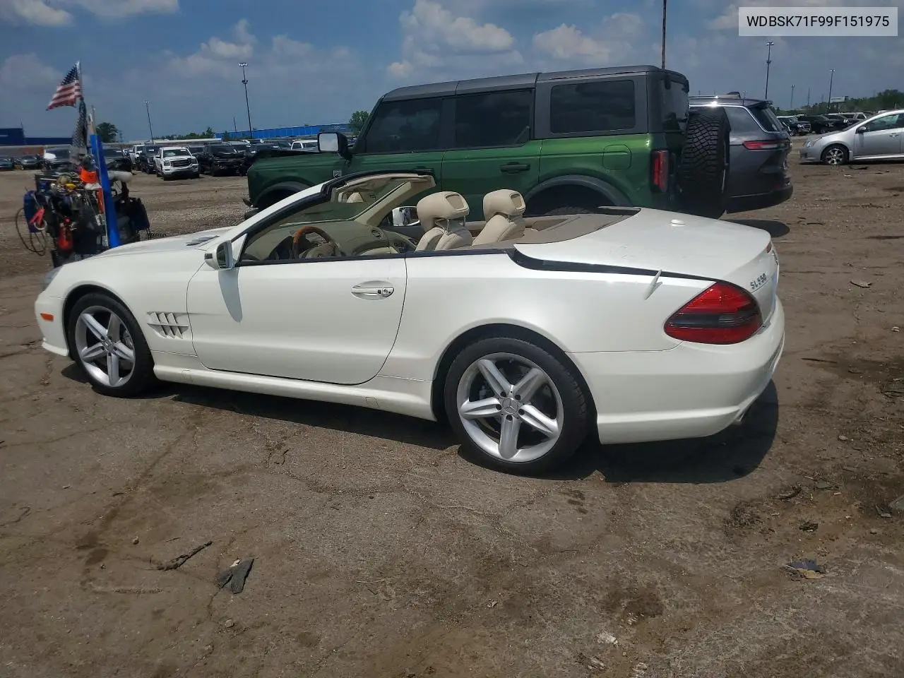 2009 Mercedes-Benz Sl 550 VIN: WDBSK71F99F151975 Lot: 60039776