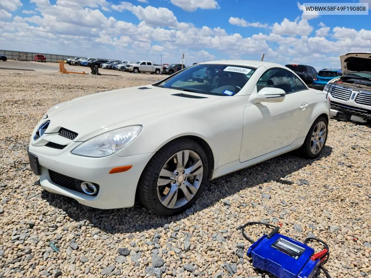 2009 Mercedes-Benz Slk 350 VIN: WDBWK58F49F190808 Lot: 60566636