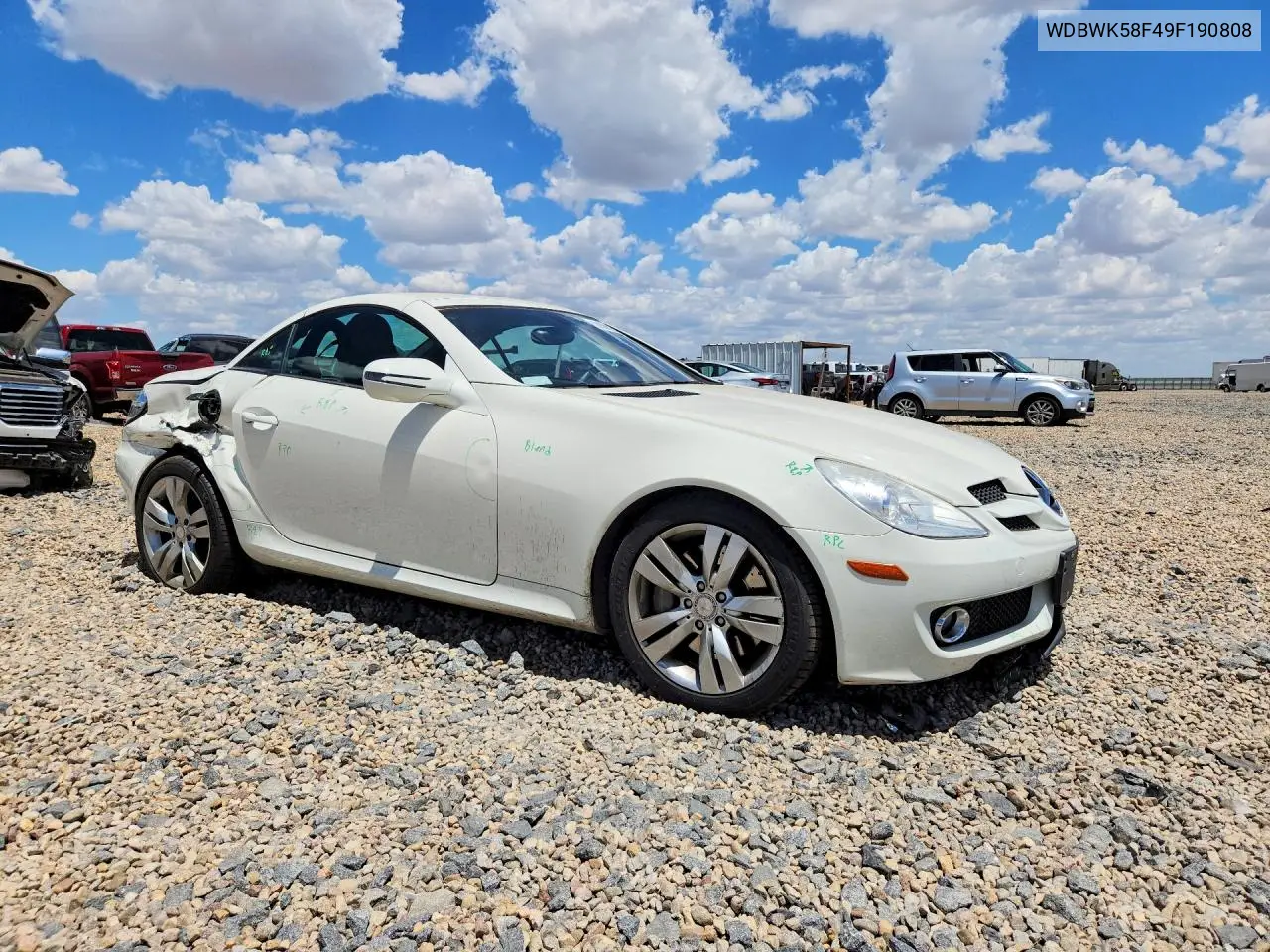 2009 Mercedes-Benz Slk 350 VIN: WDBWK58F49F190808 Lot: 60566636