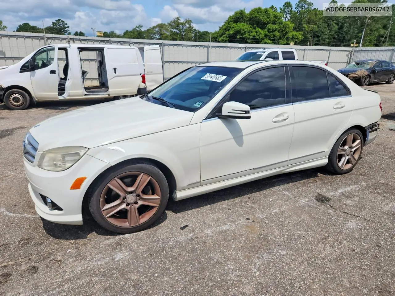 2010 Mercedes-Benz C 300 VIN: WDDGF5EB5AR096747 Lot: 58540836