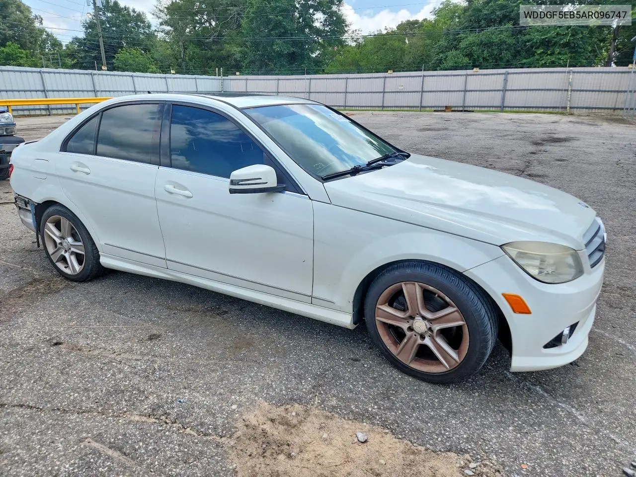 2010 Mercedes-Benz C 300 VIN: WDDGF5EB5AR096747 Lot: 58540836