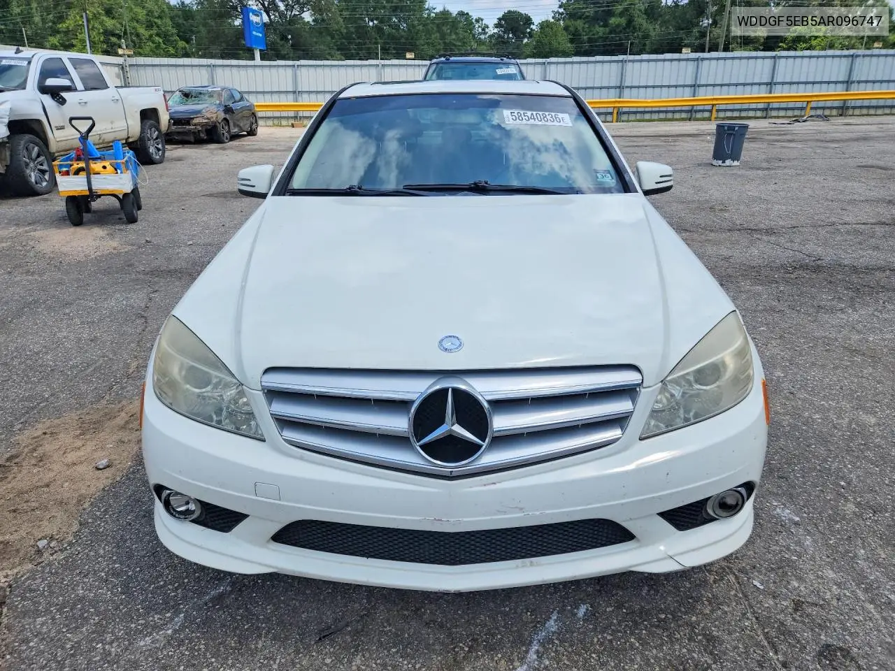 2010 Mercedes-Benz C 300 VIN: WDDGF5EB5AR096747 Lot: 58540836