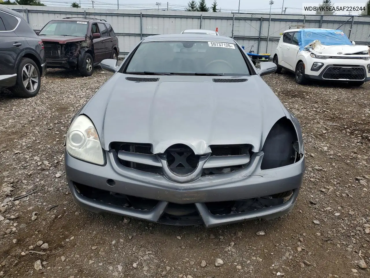 2010 Mercedes-Benz Slk 300 VIN: WDBWK5EA5AF226244 Lot: 59737126