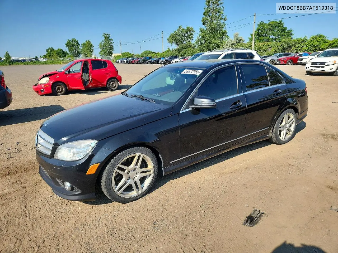 2010 Mercedes-Benz C 300 4Matic VIN: WDDGF8BB7AF519318 Lot: 59972986