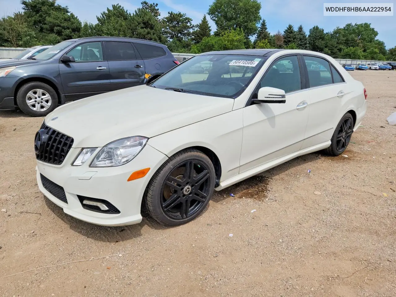 2010 Mercedes-Benz E 350 4Matic VIN: WDDHF8HB6AA222954 Lot: 60410586