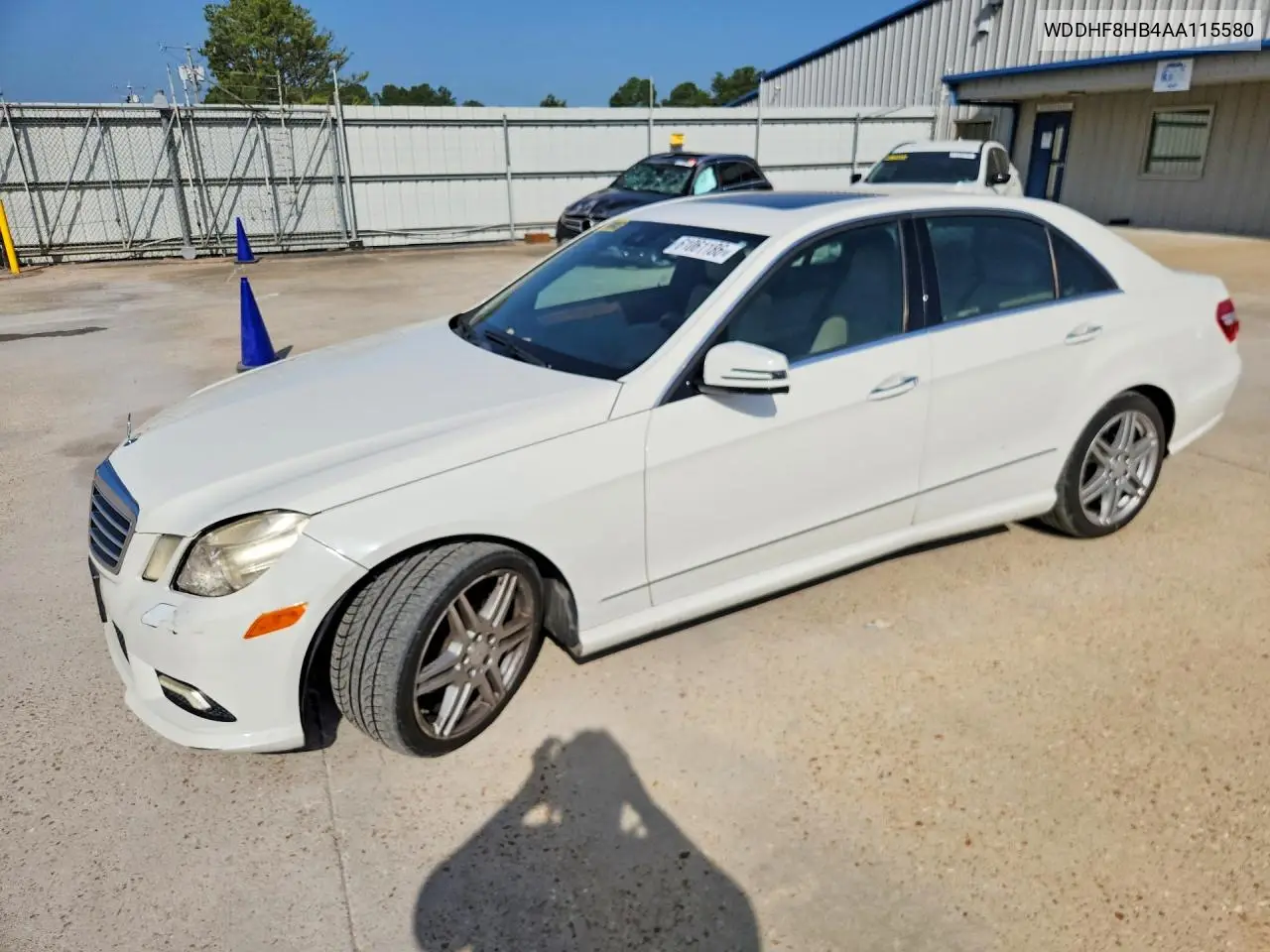 2010 Mercedes-Benz E 350 4Matic VIN: WDDHF8HB4AA115580 Lot: 61061186