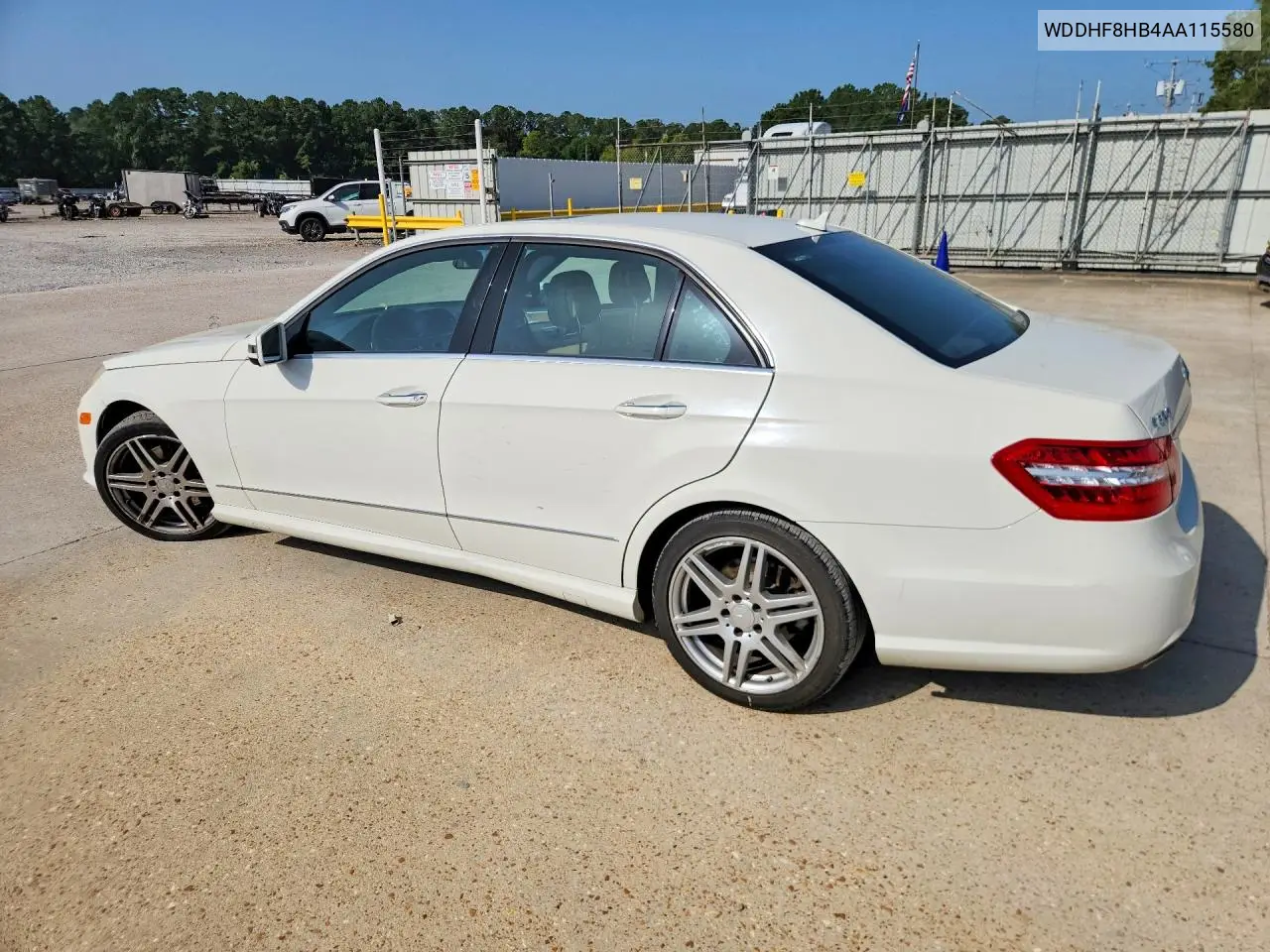 2010 Mercedes-Benz E 350 4Matic VIN: WDDHF8HB4AA115580 Lot: 61061186