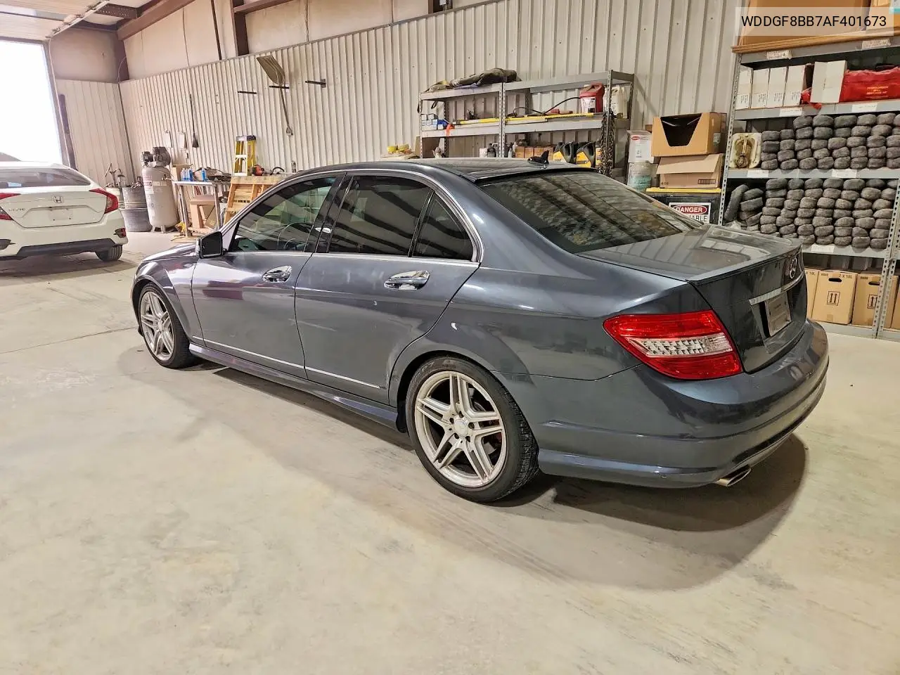 2010 Mercedes-Benz C 300 4Matic VIN: WDDGF8BB7AF401673 Lot: 61318536