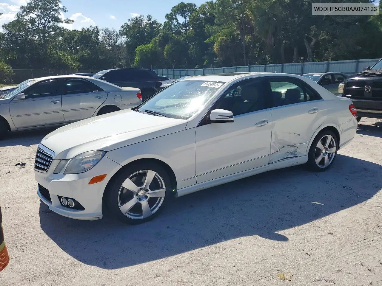 2010 Mercedes-Benz E 350 VIN: WDDHF5GB0AA074123 Lot: 61359916