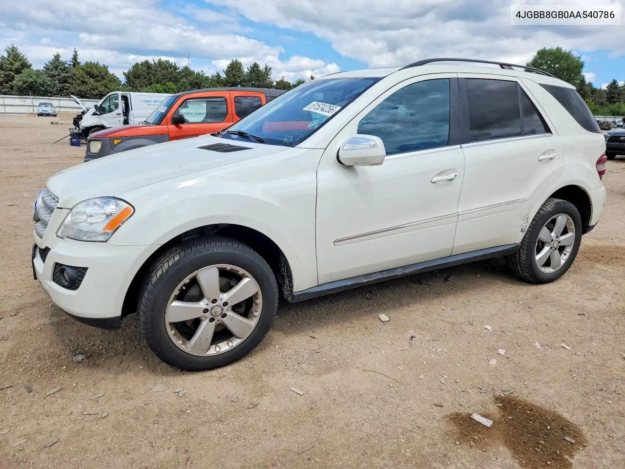 2010 Mercedes-Benz Ml 350 4Matic VIN: 4JGBB8GB0AA540786 Lot: 61524256