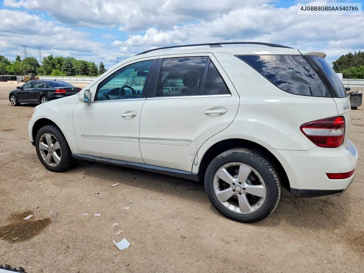 2010 Mercedes-Benz Ml 350 4Matic VIN: 4JGBB8GB0AA540786 Lot: 61524256