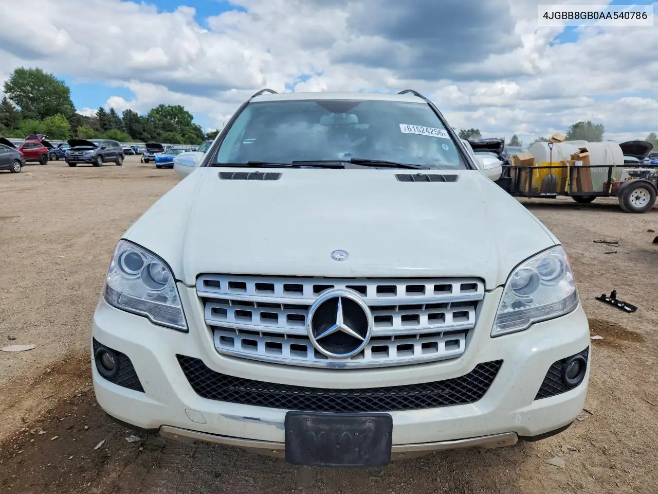 2010 Mercedes-Benz Ml 350 4Matic VIN: 4JGBB8GB0AA540786 Lot: 61524256