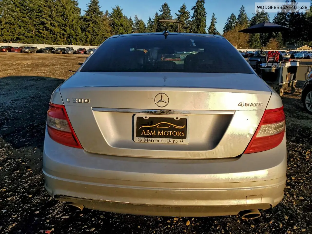 2010 Mercedes-Benz C 300 4Matic VIN: WDDGF8BB5AF401638 Lot: 73927295