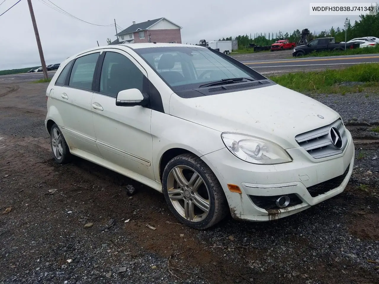2011 Mercedes-Benz B200 VIN: WDDFH3DB3BJ741343 Lot: 57373076
