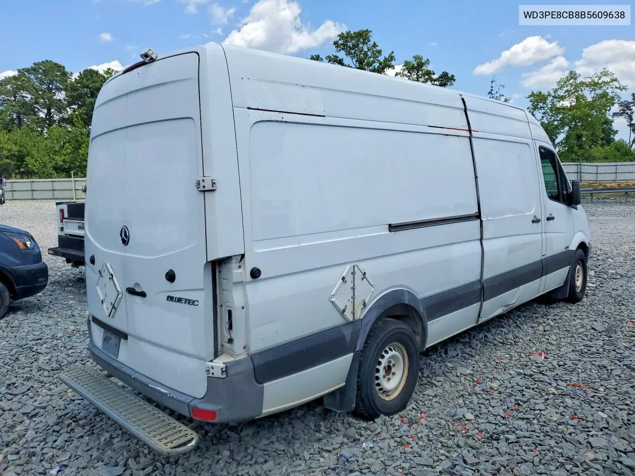 2011 Mercedes-Benz Sprinter 2500 Delivery Van VIN: WD3PE8CB8B5609638 Lot: 58244506