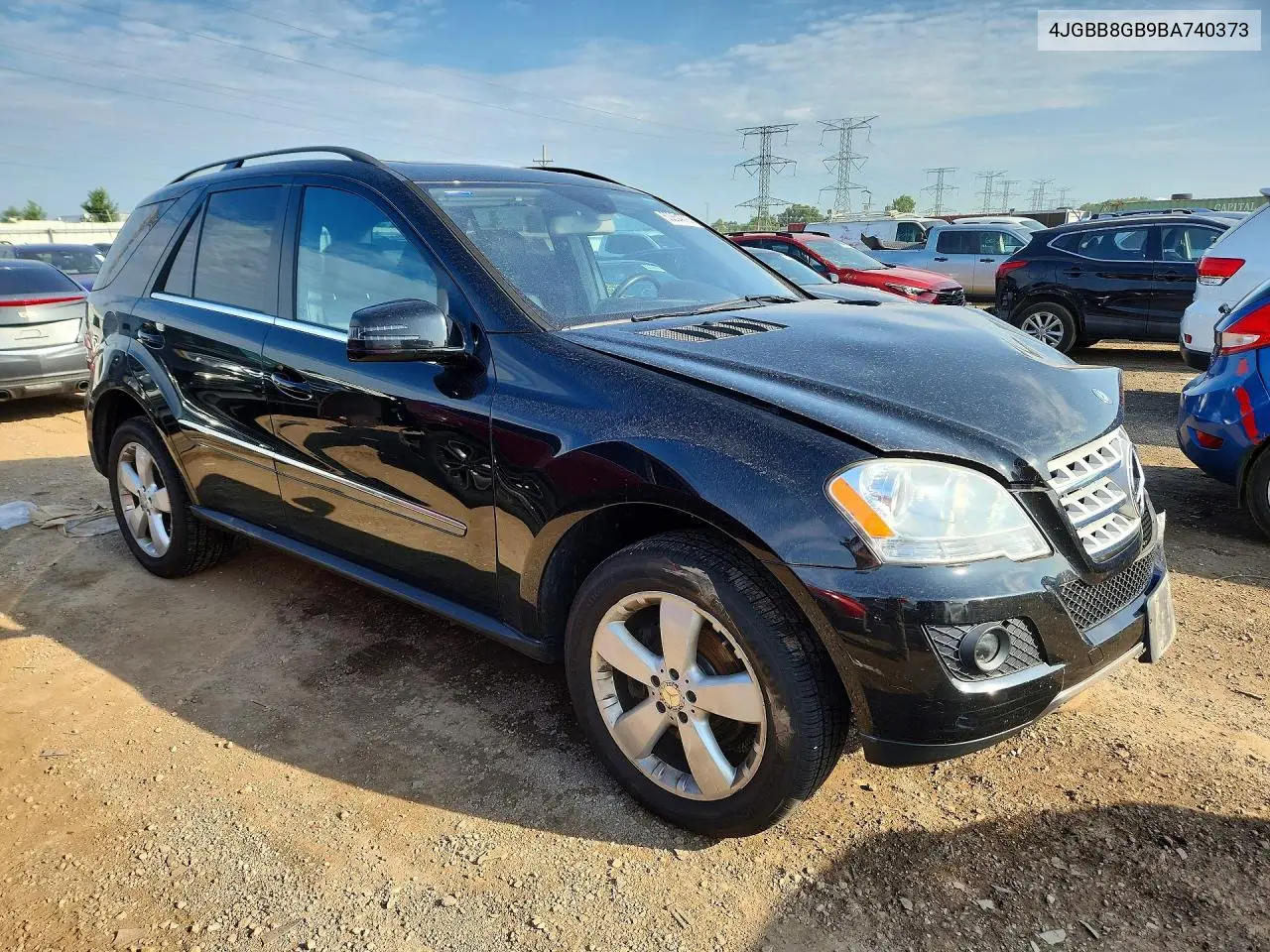 2011 Mercedes-Benz Ml 350 4Matic VIN: 4JGBB8GB9BA740373 Lot: 60234776