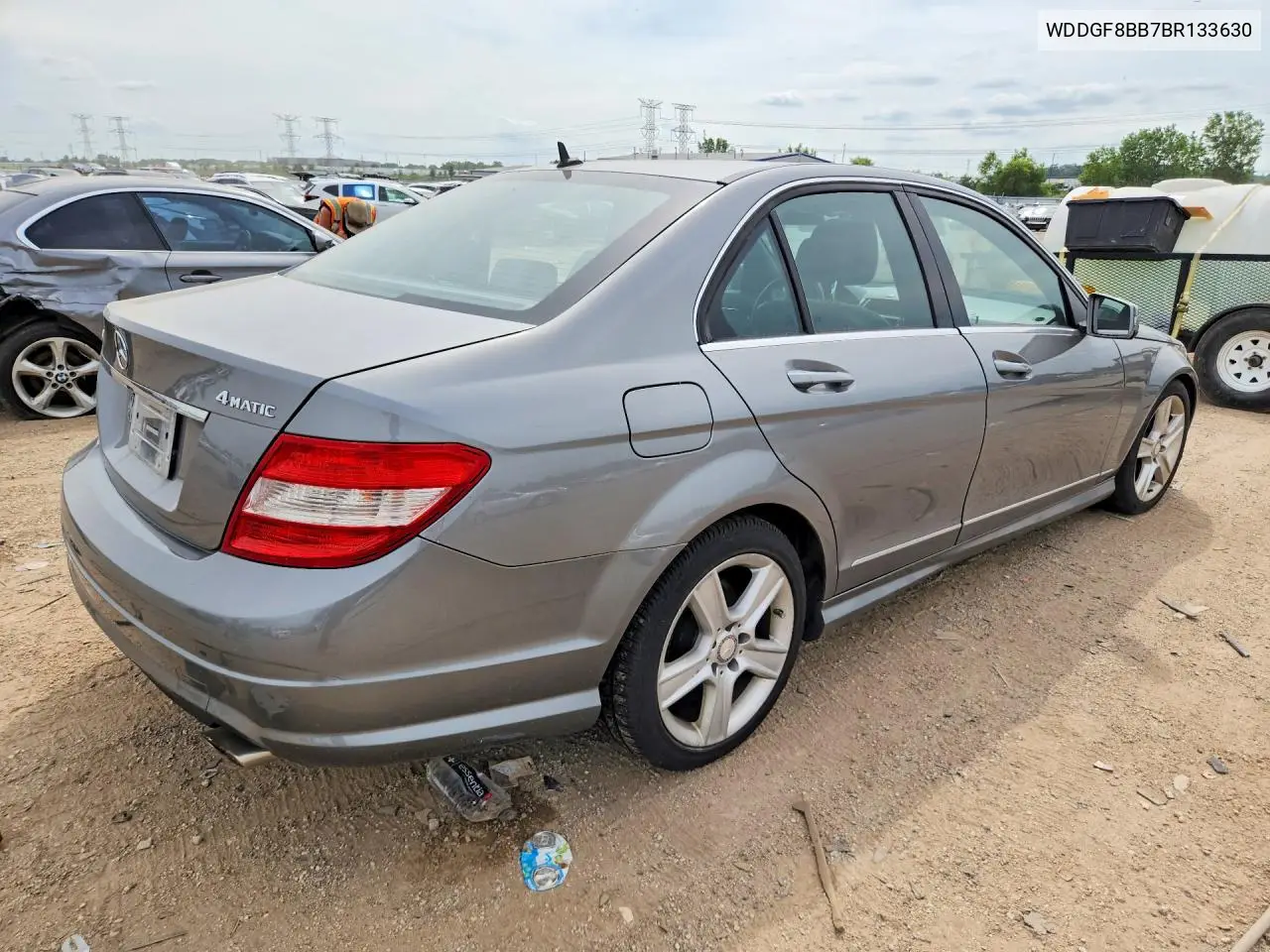 2011 Mercedes-Benz C 300 4Matic VIN: WDDGF8BB7BR133630 Lot: 60491826