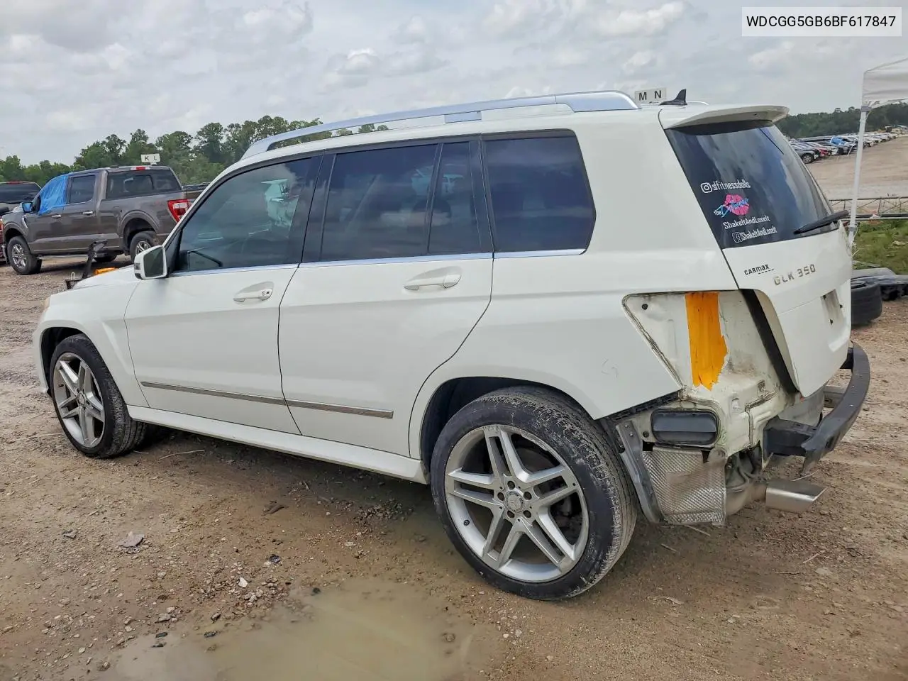 2011 Mercedes-Benz Glk 350 VIN: WDCGG5GB6BF617847 Lot: 60982336