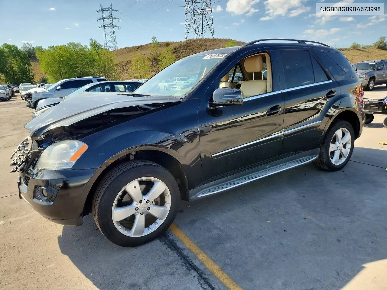2011 Mercedes-Benz Ml 350 4Matic VIN: 4JGBB8GB9BA673998 Lot: 61082806