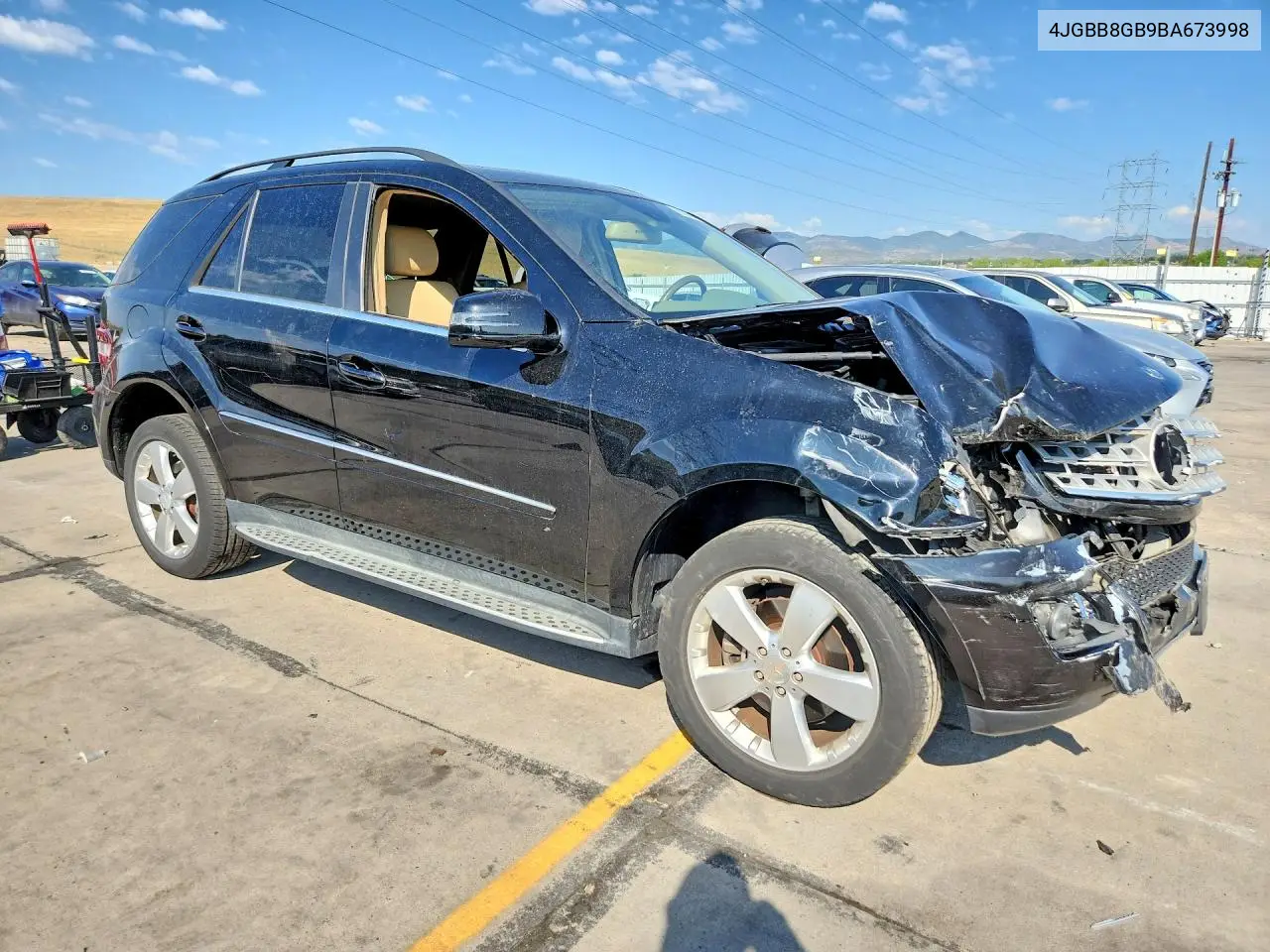 2011 Mercedes-Benz Ml 350 4Matic VIN: 4JGBB8GB9BA673998 Lot: 61082806