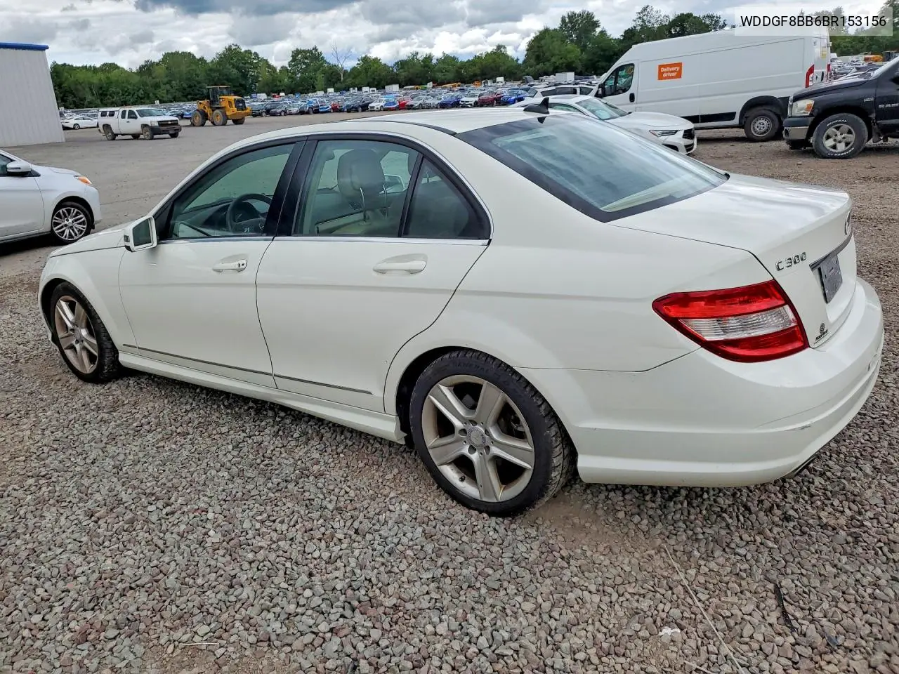 2011 Mercedes-Benz C 300 4Matic VIN: WDDGF8BB6BR153156 Lot: 62058716