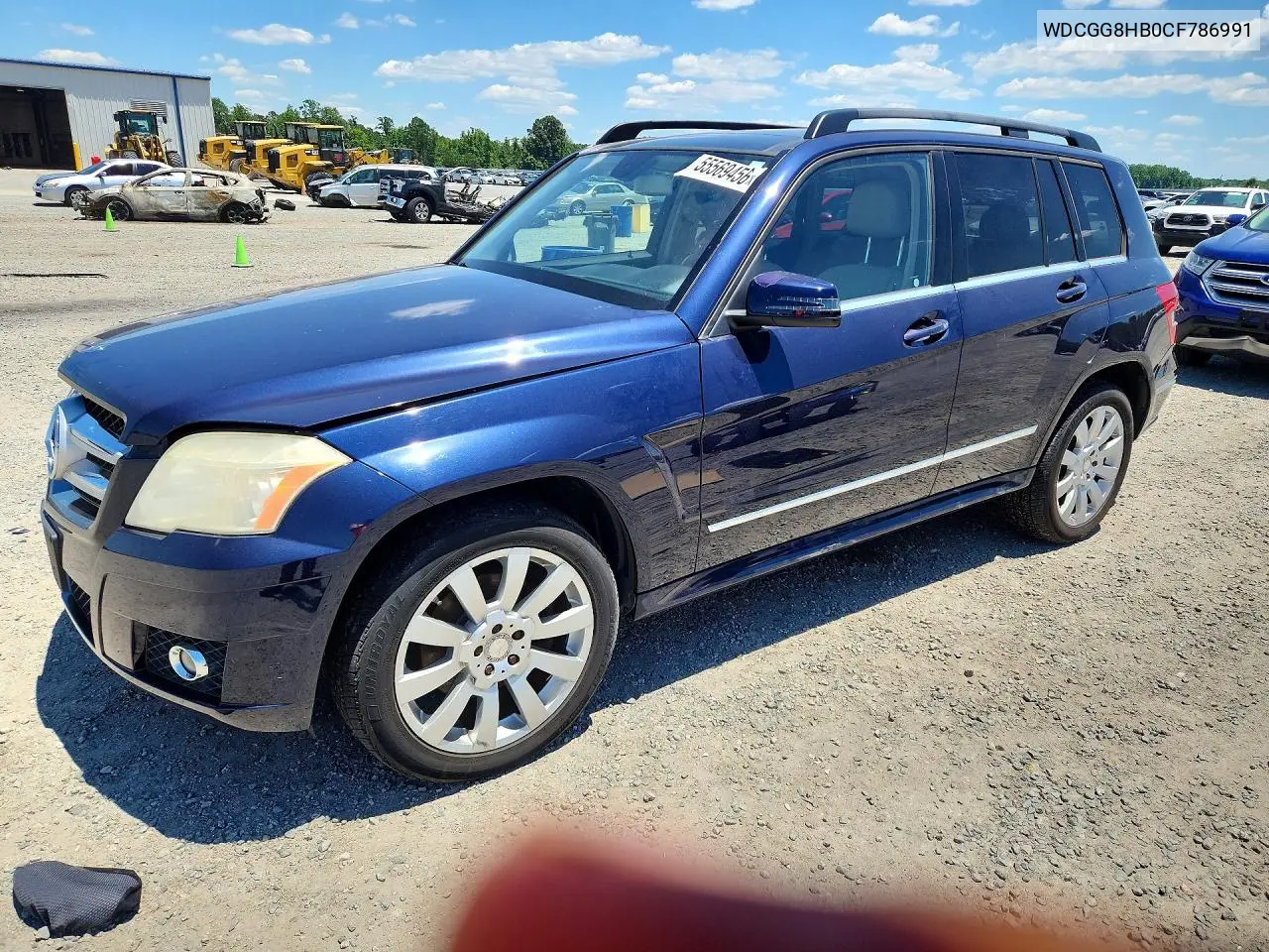 2012 Mercedes-Benz Glk 350 4Matic VIN: WDCGG8HB0CF786991 Lot: 55569456