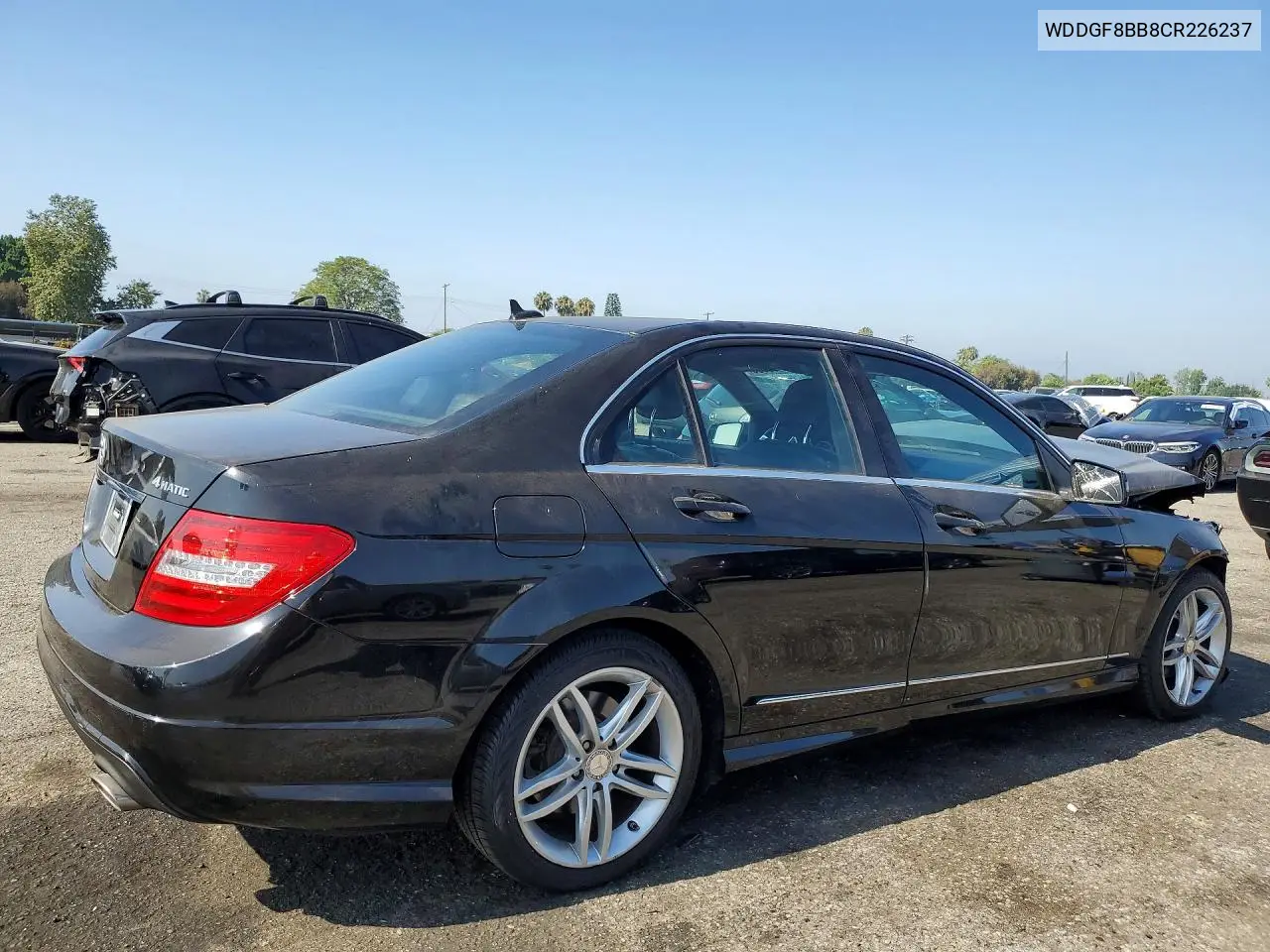 2012 Mercedes-Benz C 300 4Matic VIN: WDDGF8BB8CR226237 Lot: 56319656
