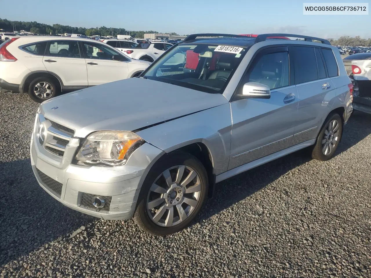 2012 Mercedes-Benz Glk 350 VIN: WDCGG5GB6CF736712 Lot: 58187316