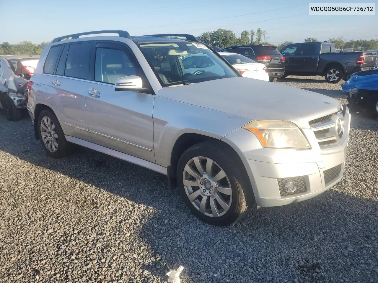 2012 Mercedes-Benz Glk 350 VIN: WDCGG5GB6CF736712 Lot: 58187316