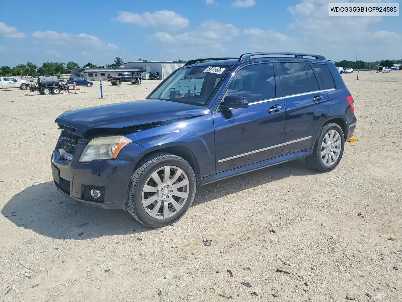 2012 Mercedes-Benz Glk 350 VIN: WDCGG5GB1CF924585 Lot: 58426686